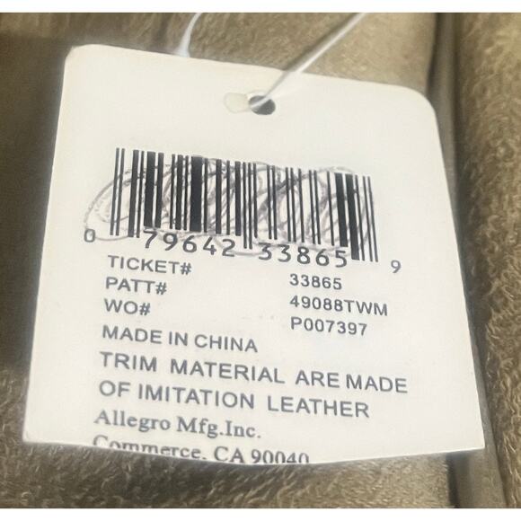 NWT Gray Faux Suede Bag with Bronze and Gray Faux Leather and Gold Studs - Picture 5 of 5